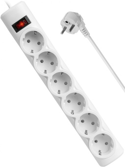 Сетевой фильтр Defender DFS 155 5м (6 розеток) белый (коробка) - купить недорого с доставкой в интернет-магазине
