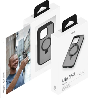 Чехол (клип-кейс) uBear для Apple iPhone 16 Pro Clip 360 with MagSafe черный (CS439BL63PRG-I24M) - купить недорого с доставкой в интернет-магазине