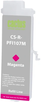 Картридж перезаправляемый струйный Cactus CS-R-PFI107M пурпурный (260мл) для Canon imageProGRAF iPF670/680/685/770/780/785 без чипа - купить недорого с доставкой в интернет-магазине