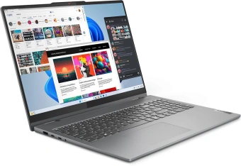 Ноутбук Lenovo IdeaPad 5 16IRU9 Core 7 150U 16Gb SSD512Gb Intel Graphics 16" OLED Touch 2K (2048x1280) noOS grey WiFi BT Cam (83DU0042RK) - купить недорого с доставкой в интернет-магазине