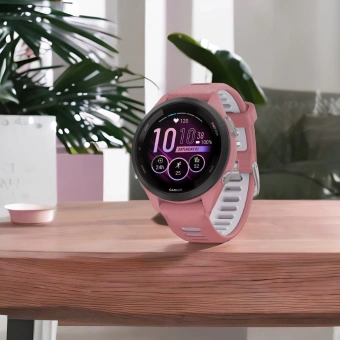 Смарт-часы Garmin Forerunner 265S 27.5мм 1.1" AMOLED корп.черный/розовый силикон рем.розовый (010-02810-15) - купить недорого с доставкой в интернет-магазине