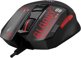 Мышь A4Tech Bloody W60 Max Mini черный/рисунок оптическая 12000dpi USB 9but - купить недорого с доставкой в интернет-магазине