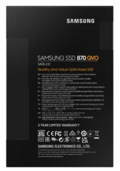 Накопитель SSD Samsung SATA-III 2TB MZ-77Q2T0BW 870 QVO 2.5" - купить недорого с доставкой в интернет-магазине