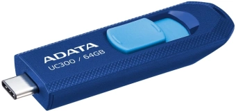 Флеш Диск A-Data 64GB Type-C UC300 ACHO-UC300-64G-RNB/BU USB3.2 синий/голубой - купить недорого с доставкой в интернет-магазине