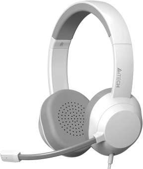 Наушники с микрофоном A4Tech Fstyler FH150U белый/серый 2м накладные USB оголовье (FH150U WHITE) - купить недорого с доставкой в интернет-магазине