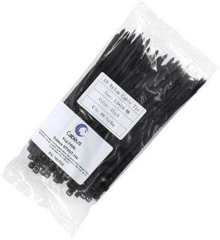 Стяжка пластиковая Cabeus GTOUT-150 150x3.6мм (упак:100шт) нейлон внешний (-40/+85) черный - купить недорого с доставкой в интернет-магазине