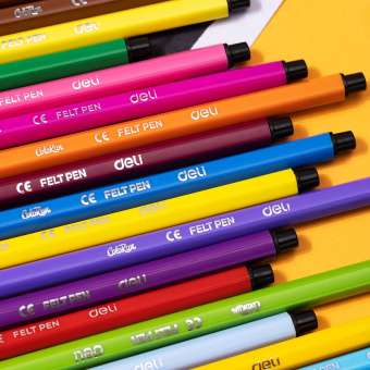 Фломастеры Deli EC156-24 ColoRun 24цв. пластиковая туба - купить недорого с доставкой в интернет-магазине