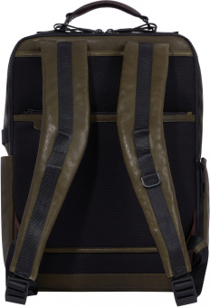 Рюкзак Piquadro Harper CA4818AP/VETM зеленый/темно-коричневый натур.кожа - купить недорого с доставкой в интернет-магазине