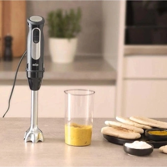 Блендер погружной Braun MultiQuick 5 Pro MQ55001MBK 1000Вт черный/серебристый - купить недорого с доставкой в интернет-магазине