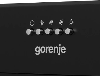 Вытяжка встраиваемая Gorenje BHI626E6B черный управление: кнопочное (1 мотор) - купить недорого с доставкой в интернет-магазине