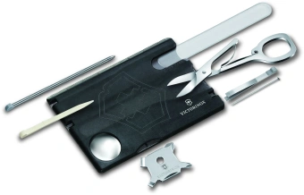 Швейцарская карта Victorinox Swiss Card Nailcare (0.7240.T3) черный полупрозрачный коробка подарочная - купить недорого с доставкой в интернет-магазине