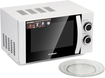 Микроволновая Печь Hyundai HYM-M2043 20л. 700Вт белый/черный - купить недорого с доставкой в интернет-магазине