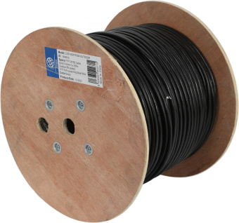 Кабель сетевой Ningbo 1Гбит/с FTP 4 пары cat.5E solid 0.5мм Cu molded 305м черный outdoor стальной трос - купить недорого с доставкой в интернет-магазине