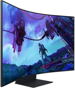 Монитор Samsung 55" Odyssey Ark S55CG97WNI черный VA LED 16:9 HDMI M/M матовая HAS 600cd 178гр/178гр 3840x2160 165Hz FreeSync Premium Pro DP WQ USB 41.5кг - купить недорого с доставкой в интернет-магазине