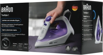 Утюг Braun SI1080VI 2000Вт фиолетовый/белый - купить недорого с доставкой в интернет-магазине