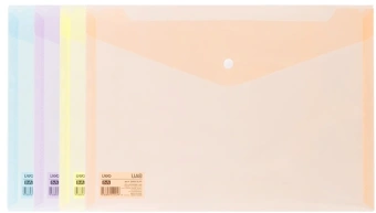 Конверт на кнопке Deli EF766 A4 гориз. расшир. полипропилен 0.16мм ассорти - купить недорого с доставкой в интернет-магазине