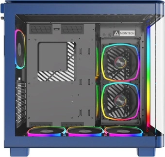 Корпус Montech King 95 Pro голубой без БП ATX 7x120mm 2x140mm 2xUSB3.0 audio bott PSU - купить недорого с доставкой в интернет-магазине