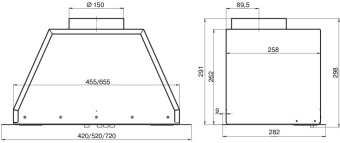 Вытяжка встраиваемая Elikor Flat 52П-650-К3Д черный управление: кнопочное (1 мотор) - купить недорого с доставкой в интернет-магазине
