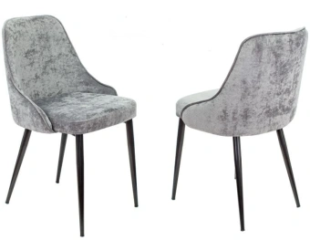 Стул для дома Бюрократ CH-K3_2 комплект 2шт серый Light 19 металл черный на ножках (CH-K3_1/LT19_2) - купить недорого с доставкой в интернет-магазине