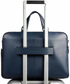 Деловая сумка мужская Piquadro Russel CA6026W137/BLU с отделением для ноутбука 15.6" синяя натур.кожа - купить недорого с доставкой в интернет-магазине