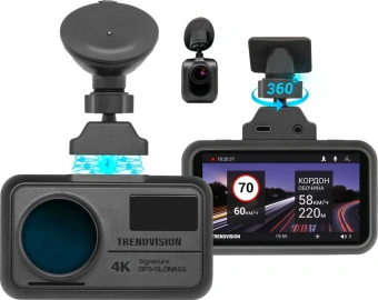 Видеорегистратор TrendVision TDR-725 Real 4K черный 8Mpix 2160x3840 2160p 170гр. GPS NT96670 - купить недорого с доставкой в интернет-магазине