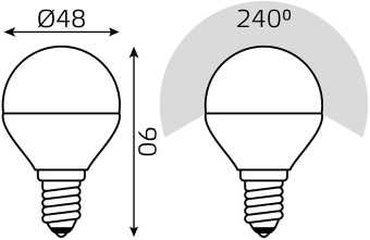 Лампа светодиодная Gauss 105101406 6Вт цок.:E14 шар 220B св.свеч.RGB (упак.:1шт) - купить недорого с доставкой в интернет-магазине