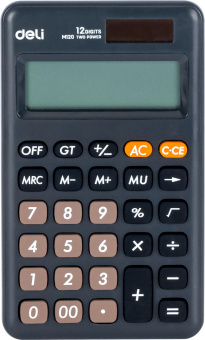 Калькулятор карманный Deli EM120BLACK черный 12-разр. - купить недорого с доставкой в интернет-магазине