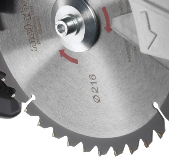 Торцовочная пила Metabo KGS 216 M Set 1500Вт 5000об/мин d=216мм - купить недорого с доставкой в интернет-магазине