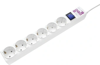 Сетевой фильтр Powercube SPG6-16-1,9M 1.9м (6 розеток) белый (коробка) - купить недорого с доставкой в интернет-магазине
