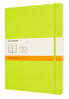 Блокнот Moleskine CLASSIC SOFT QP621C2 XLarge 190х250мм 192стр. линейка мягкая обложка лайм - купить недорого с доставкой в интернет-магазине