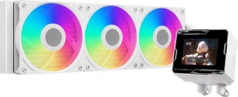 Система водяного охлаждения PcCooler GT360M Display ARGB Soc-AM5/AM4/1200/1700/1851 белый 4-pin 15-33.7dB Al LCD 310W Ret (GT360M-WHAWXX-GL) - купить недорого с доставкой в интернет-магазине