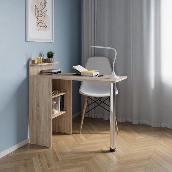 Стол для компьютера Сокол СП-19 складн. столешница ЛДСП дуб сонома каркас хром (00-00013783) - купить недорого с доставкой в интернет-магазине