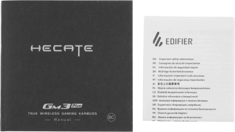 Наушники с микрофоном Edifier GM3 Plus черный вкладыши BT в ушной раковине - купить недорого с доставкой в интернет-магазине