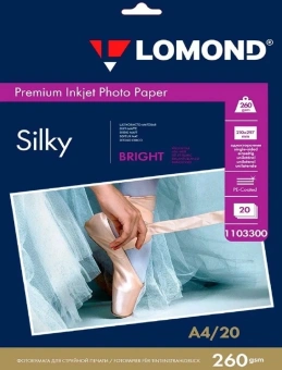 Фотобумага Lomond 1103300 A4/260г/м2/20л./ярко-белый атласное для струйной печати - купить недорого с доставкой в интернет-магазине
