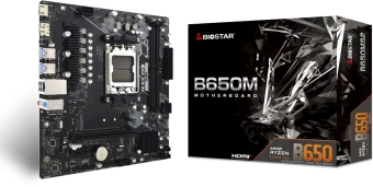 Материнская плата Biostar B650MS2-E SocketAM5 AMD B650 2xDDR5 mATX AC`97 8ch(7.1) 2.5Gg RAID+HDMI+DP - купить недорого с доставкой в интернет-магазине
