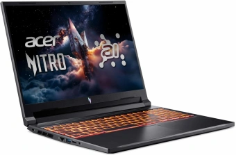 Ноутбук Acer Nitro V 16 ANV16-42-R309 Ryzen 5 240 16Gb SSD512Gb NVIDIA GeForce RTX5050 8Gb 16" IPS WQXGA (2560x1600) Windows 11 Home Multi Language black WiFi BT Cam (NH.U2NAA.001) - купить недорого с доставкой в интернет-магазине