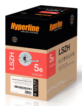 Кабель информационный Hyperline UUTP4-C5E-S24-IN-LSZH-GY-305 кат.5E UTP 4 пары 24AWG LSZH внутренний 305м серый - купить недорого с доставкой в интернет-магазине