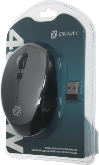 Мышь Оклик 488MW черный/серый оптическая 1600dpi беспров. USB для ноутбука 4but (1196571) - купить недорого с доставкой в интернет-магазине