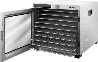 Сушка для фруктов и овощей Kitfort КТ-1910 30под. 1000Вт нержавеющая сталь - купить недорого с доставкой в интернет-магазине