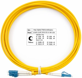 Патч-корд Cabeus FOP(D)-9-LC-LC-3M 2x9/125 OS2 LC дуплекс-LC дуплекс 3м LSZH желтый - купить недорого с доставкой в интернет-магазине