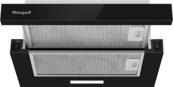 Вытяжка встраиваемая Weissgauff TEL 450 Glass черный управление: кулисные переключатели (1 мотор) - купить недорого с доставкой в интернет-магазине