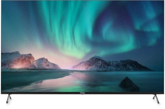 Телевизор LED Hyundai 55" H-LED55BU7006 Android TV Frameless Metal черный 4K Ultra HD 60Hz DVB-T DVB-T2 DVB-C DVB-S DVB-S2 USB WiFi Smart TV - купить недорого с доставкой в интернет-магазине
