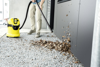 Строительный пылесос Karcher WD 3 Battery Set *EU-II 300Вт (уборка: сухая/влажная/выдув/сбор воды) желтый - купить недорого с доставкой в интернет-магазине