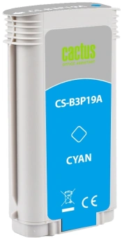 Картридж струйный Cactus CS-B3P19A №727 голубой (130мл) для HP DJ T920/T1500 с чипом - купить недорого с доставкой в интернет-магазине
