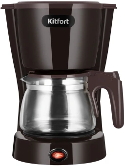 Кофеварка капельная Kitfort КТ-7591 550Вт коричневый - купить недорого с доставкой в интернет-магазине
