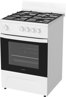 Плита Газовая Darina C 1001 W белый/черный (без крышки) реш.сталь - купить недорого с доставкой в интернет-магазине