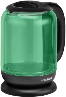 Чайник электрический Hyundai HYK-G2807 1.7л. 2200Вт бирюзовый/черный корпус: стекло - купить недорого с доставкой в интернет-магазине