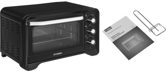 Мини-печь Hyundai MIO-HY103 20л. 1380Вт черный - купить недорого с доставкой в интернет-магазине