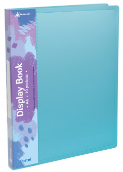 Папка с 10 прозр.вклад. Бюрократ Pastel PAST10BLUE A4 пластик 0.5мм торц.карм с бум. встав голубой - купить недорого с доставкой в интернет-магазине