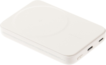 Мобильный аккумулятор Solove W12 5000mAh QC3.0/PD3.0 20W 3A USB-C беспров.зар. бежевый (W12 BEIGE RUS) - купить недорого с доставкой в интернет-магазине